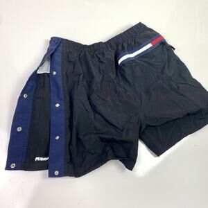 Vtg Y2K breakaway TOMMY HILFIGER Swim Shorts Board Surf Side Snap Trunks Flag